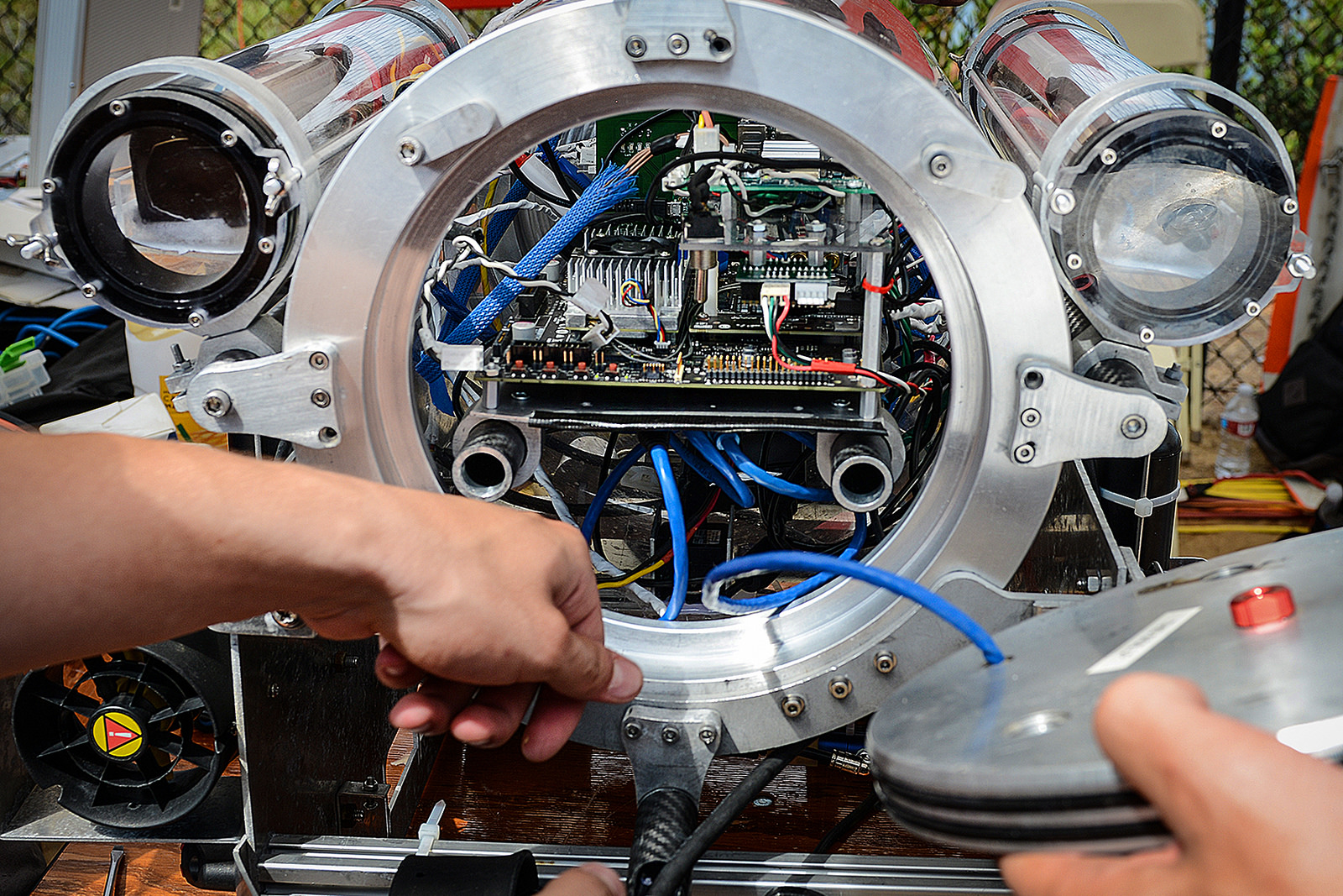 inside shot of submarine